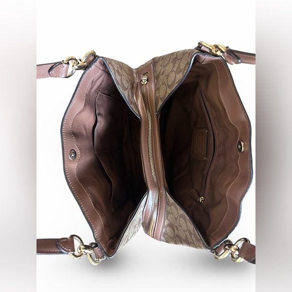 Coach Brown Signature Tote Bag - Picture 8 of 14